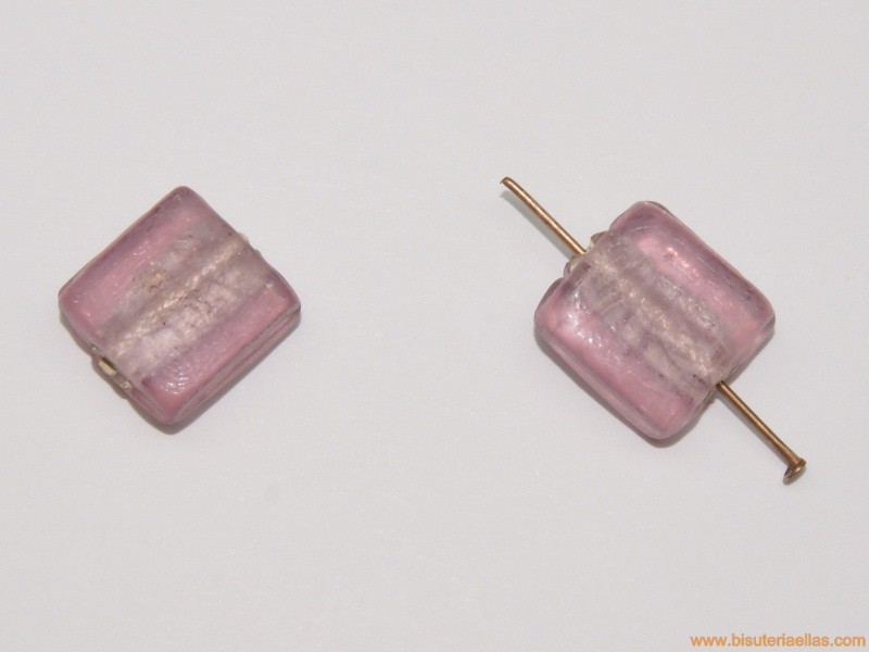 Cristal cuadrado 12x5mm morado