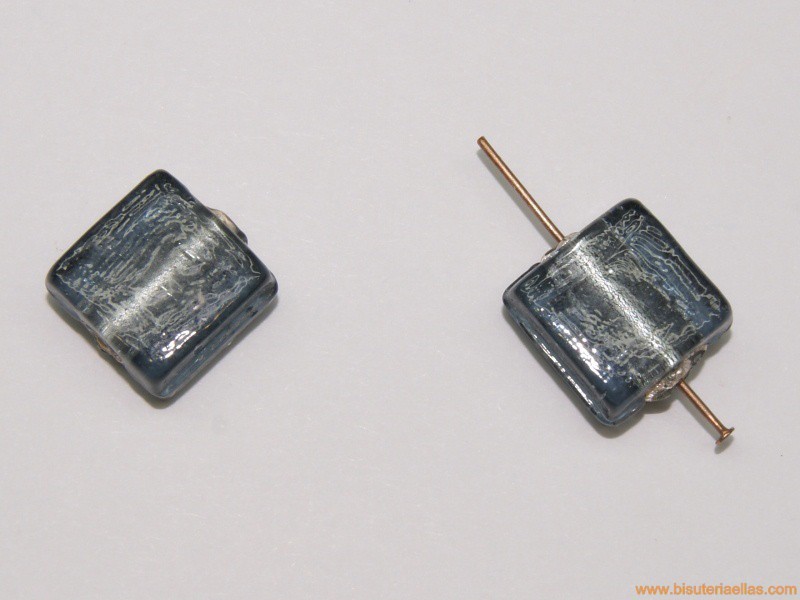 Cristal cuadrado 12x5mm negro