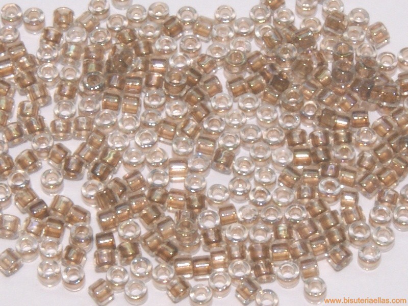 Miyuki Delica 11/0 Taupe Lined Crystal AB