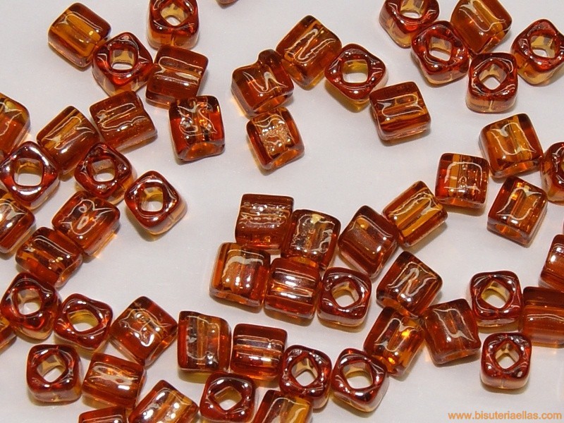 Cubo Toho 4mm Marrón transparente