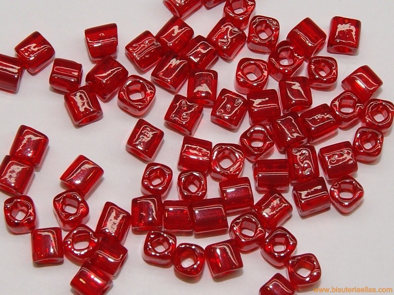 Cubo Toho 4mm Rojo transparente