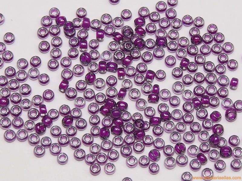 Rocalla Miyuki 15/0 Fuchsia Lined Crystal Luster