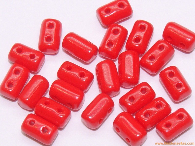 Rocalla Rulla 5x3mm rojo coral