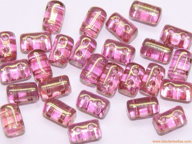 Rocalla Rulla 5x3mm rosa translúcido