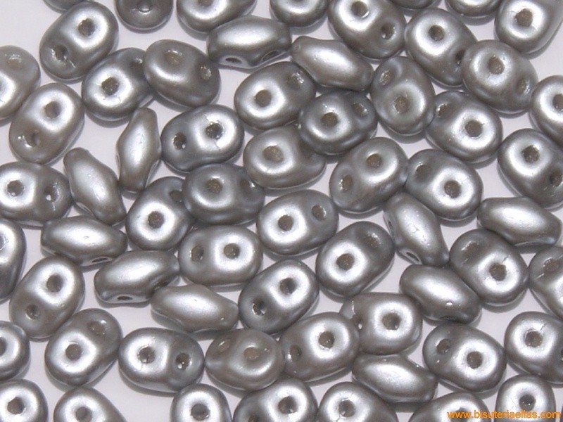 Rocalla super duo 5mm plata mate