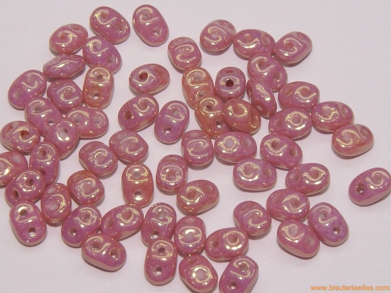 Rocalla super duo 5mm rosa metálico