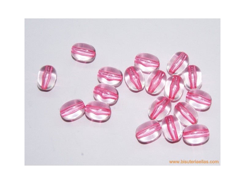 Oliva acrílica 12mm rosa