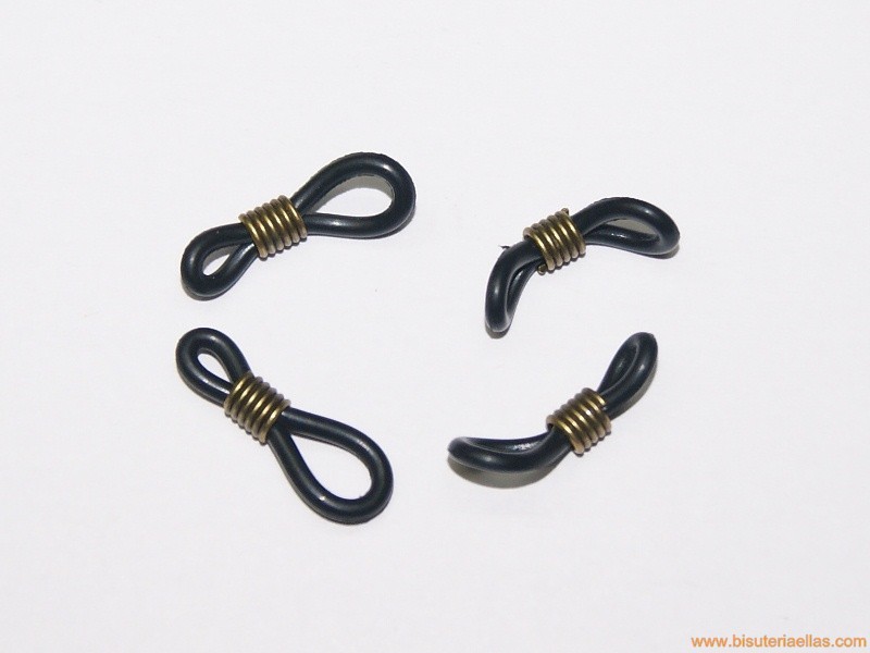 Enganche de goma para gafas negro-bronce